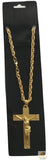 Jesus Christ Metal Necklace Chain Pendant Chain Jewellery Crucifix - Gold