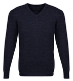 Mens Advatex Varesa Wool Pullover Jumper Cardigan - Navy - S