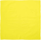 BANDANA Paisley 100% COTTON Head Wrap Durag Bandanna Summer Biker Scarf Mask - Yellow (Plain)