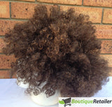 DELUXE AFRO WIG Curly Hair Costume Party Fancy Disco Circus 70s 80s Dress Up - Brown
