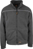 Mens Full Zip Sherpa Polar Fleece Jumper Lined Warm Winter Jacket Pullover - Black - XXL
