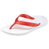 ARCHLINE Flip Flops Orthotic Thongs Arch Support Shoes Footwear - White/Red - EUR 36
