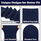 6x Pairs School Uniform Knee High Socks Cotton Rich Girls Boys Kids Bulk - Navy - 2-8 (10-12 Years Old)