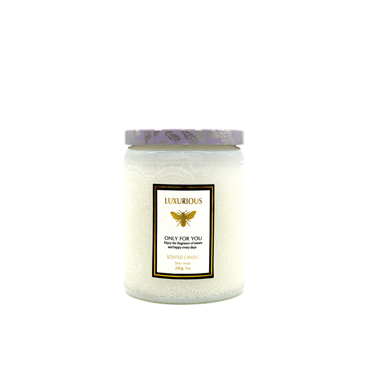 Faubourg Embossed Scented Candle silk flowers