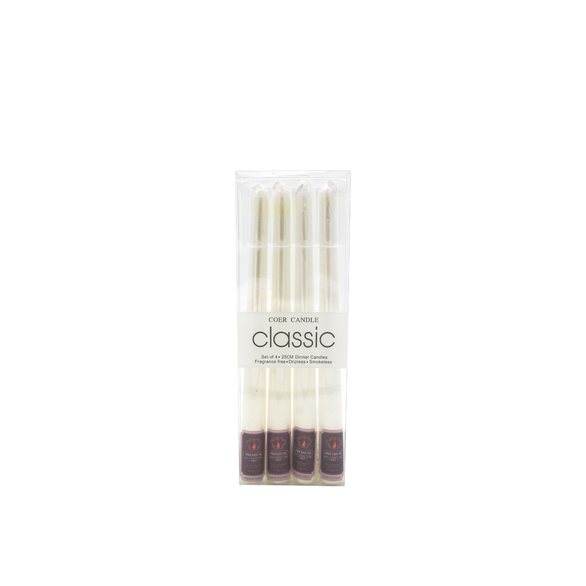 Iconic Candles pearl white flat