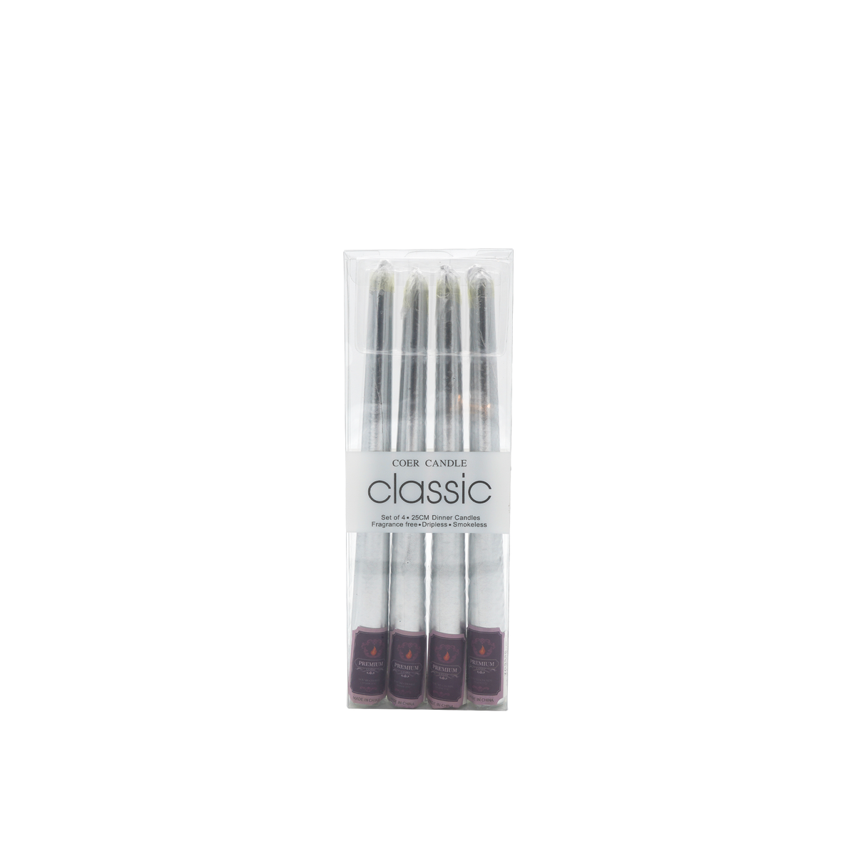 Iconic Candles silver flat