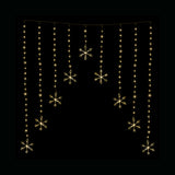 LED Snowflakes Curtain Lights avialable in 2 Colors - Warm White
