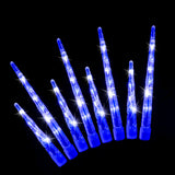 LED Icicle Tube Lights 24-Pack Available in 2 Colors - Blue