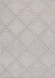 Vanuatu Kenilorea Beige Geometric Flatweave Rug