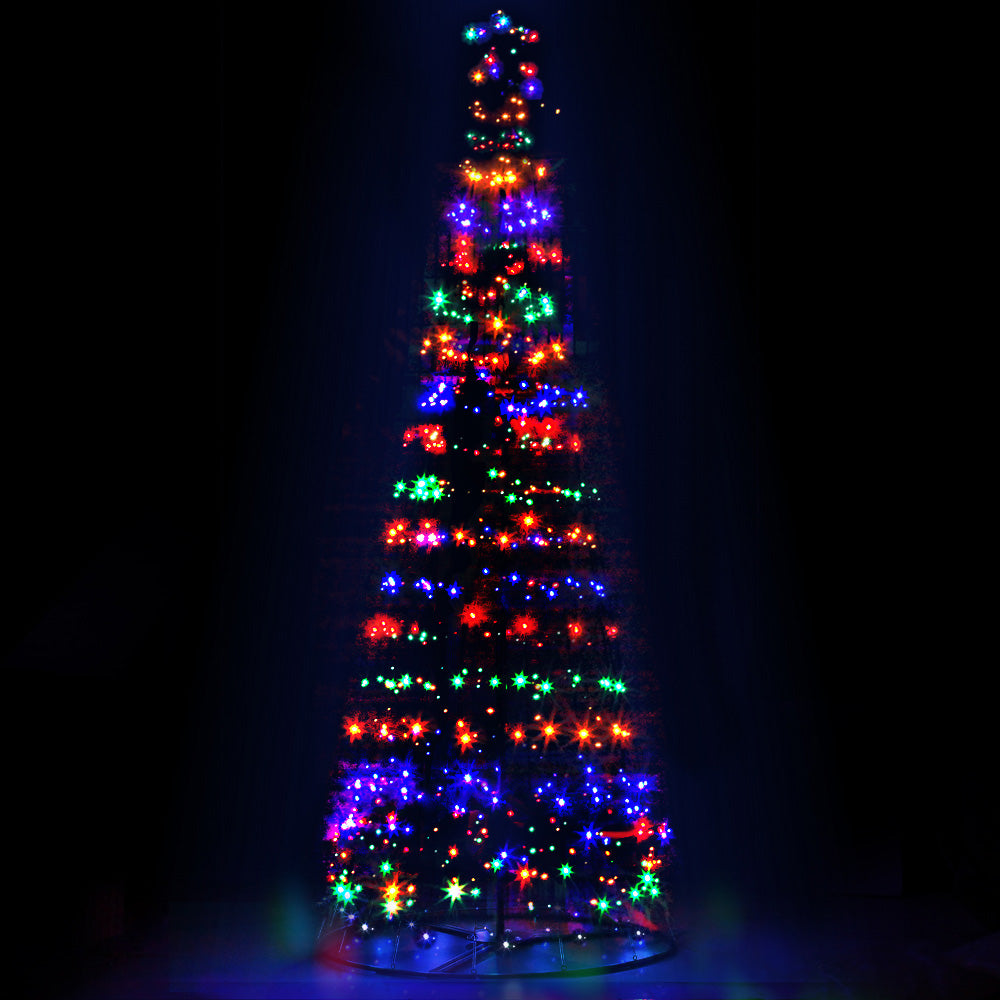 Jingle Jollys Solar Christmas Tree 3.6M 400 LED Xmas Tree Decor 8 Light Modes